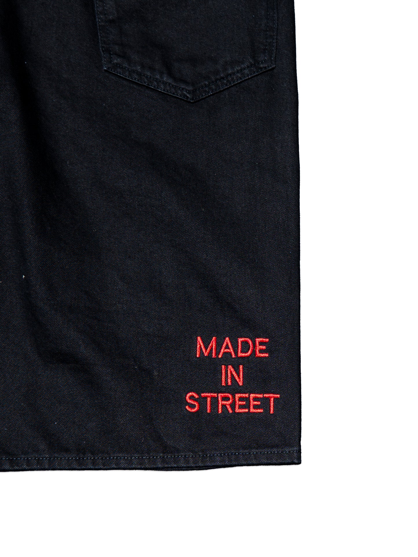MADE IN STREET JEAN SHORTS - BLACK
