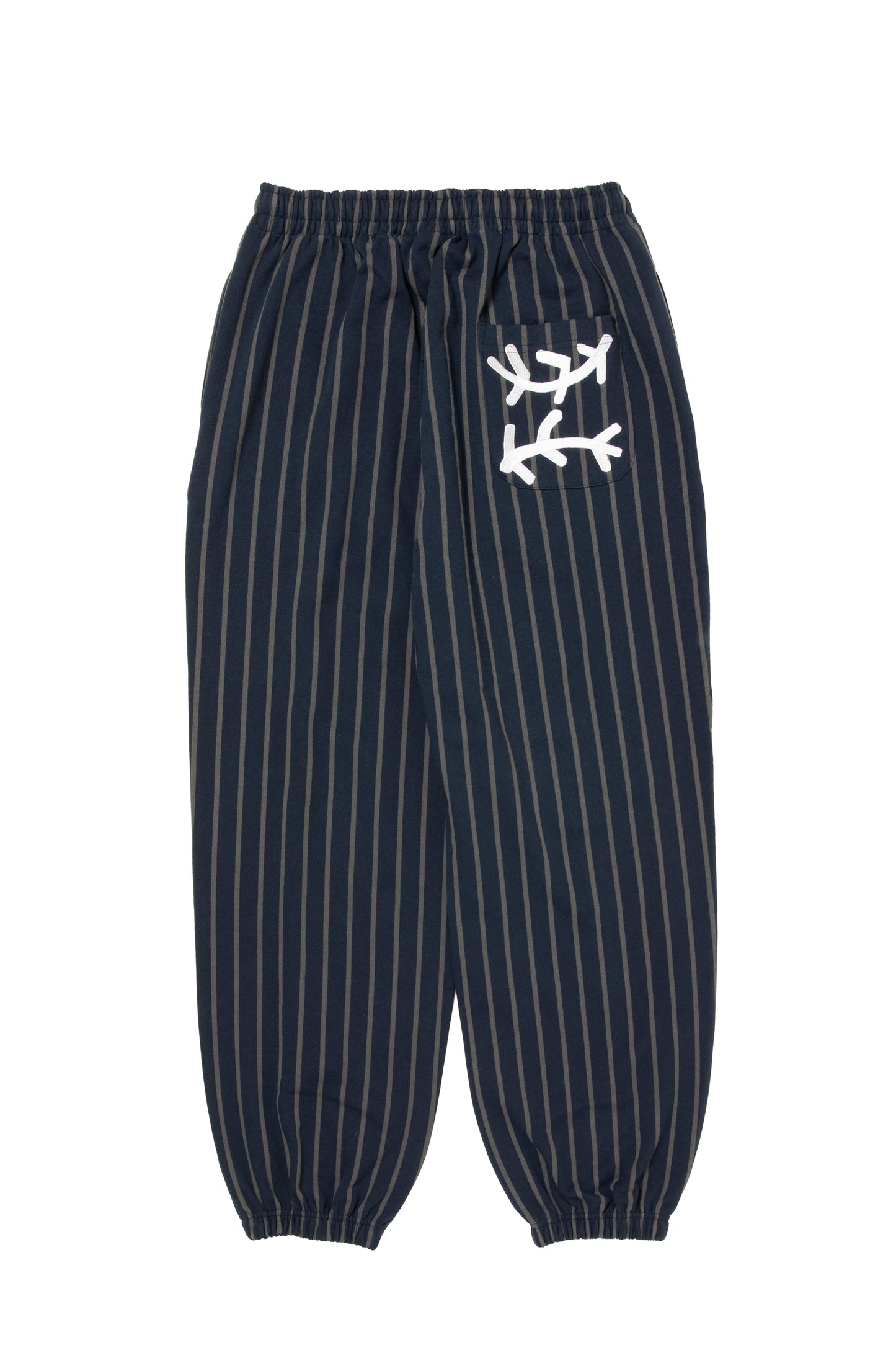 ARCH LOGO STRIPED SWEATPANTS - NAVY