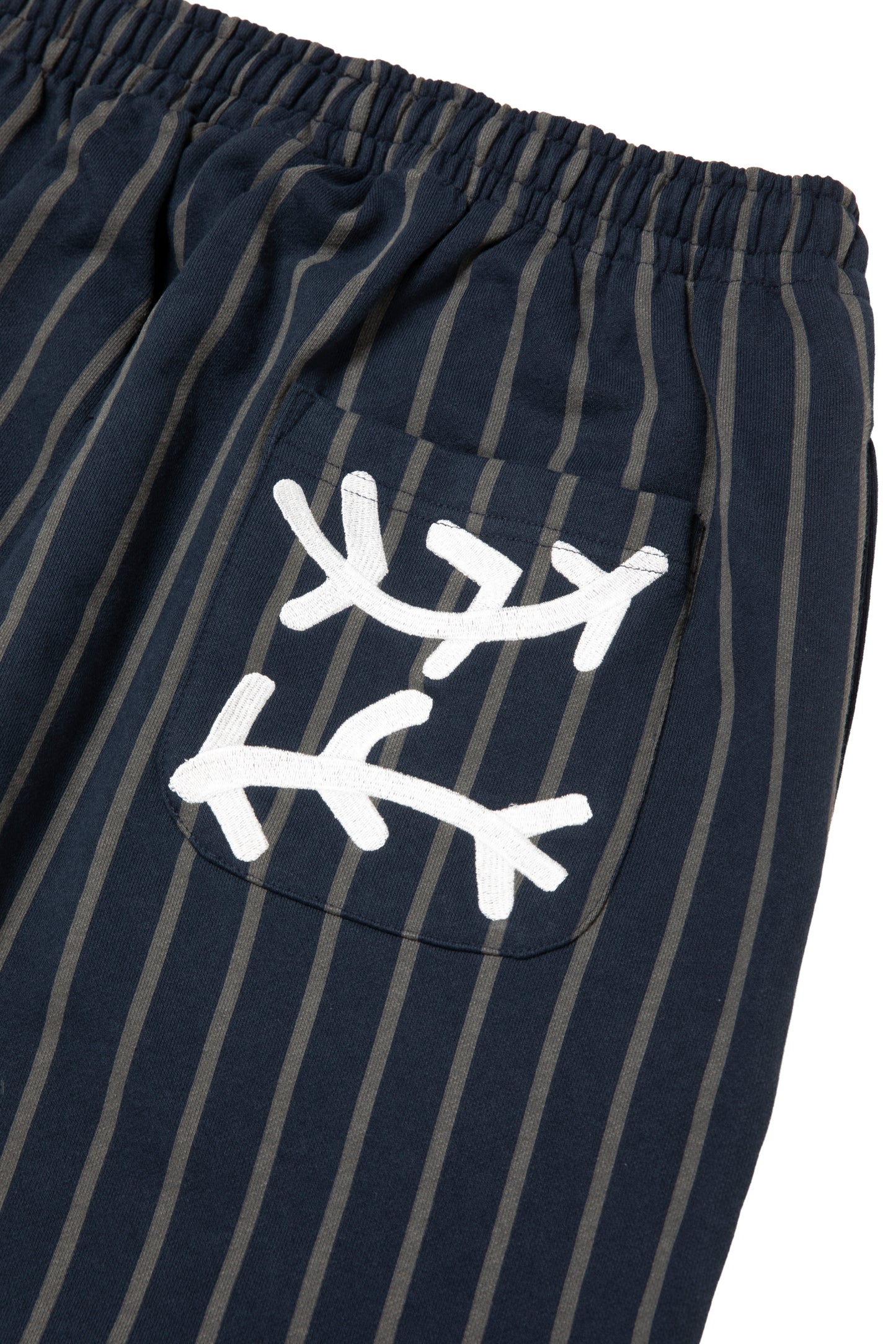 ARCH LOGO STRIPED SWEATPANTS - NAVY
