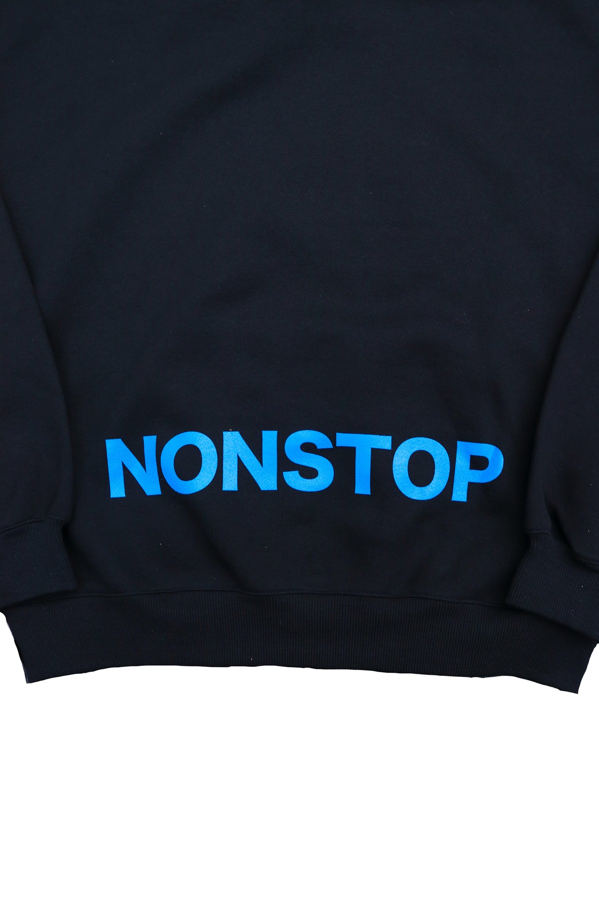 Homerun NONSTOP Boxy Fleece Hoodie - Black with Blue