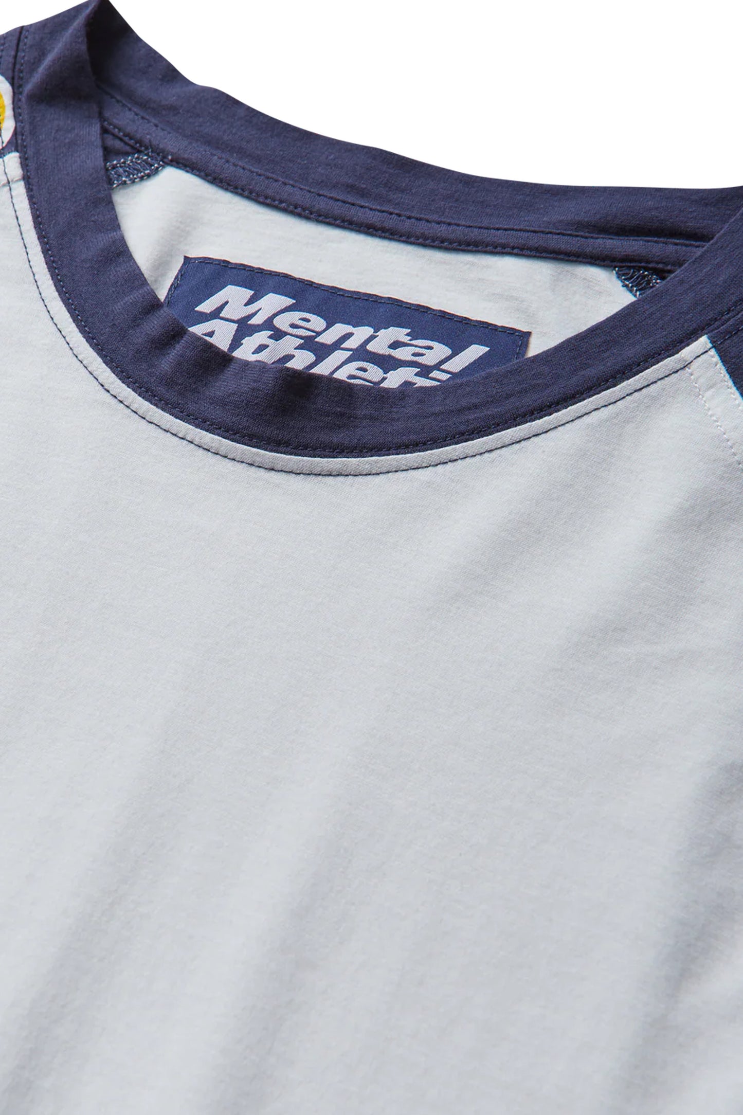 Mental Athletic Overlogo 3/4 Raglan T-Shirt - White / Baritone Blue