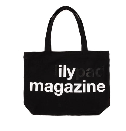 LILYPAD MAGAZINE ILY MAGAZINE 20L CANVAS ZIPPER TOTE - BLACK