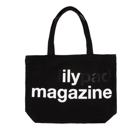 LILYPAD MAGAZINE ILY MAGAZINE 20L CANVAS ZIPPER TOTE - BLACK