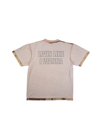 Reversible Two Sided T - Vintage Desert Camo and Black
