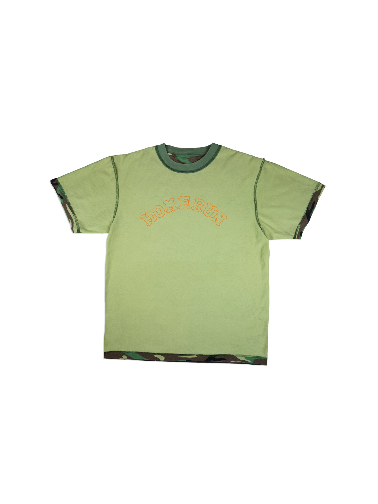 Reversible Two Sided T - Vintage Camo and Orange