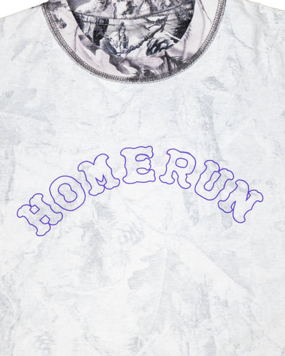 Reversible Two Sided T - Vintage Grey Wood Camo and Purple