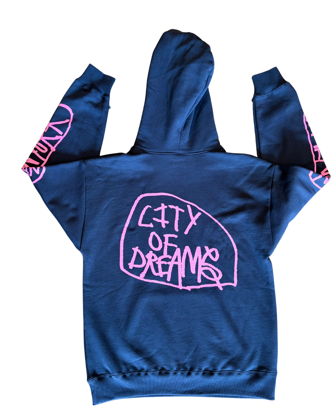 CANCER CARL CITY OF DREAMS PULL OVER HOODY- BLACK WITH PINK
