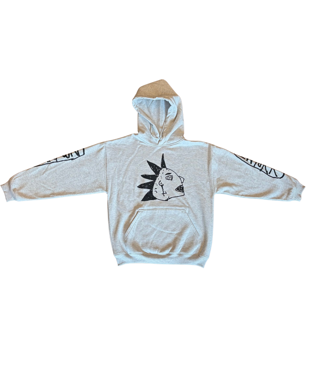 CANCER CARL CITY OF DREAM PULL OVER HOODY- GREY WITH BLACK