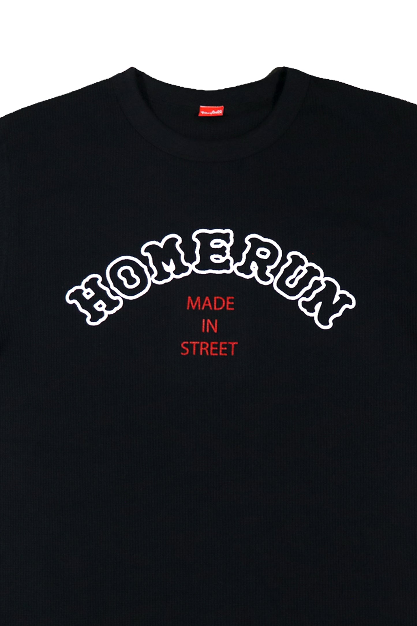 MADE IN STREET WAFFLE T - BLACK