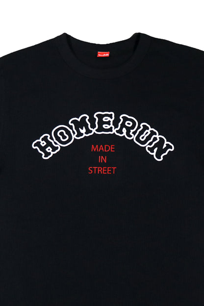 MADE IN STREET WAFFLE T - BLACK