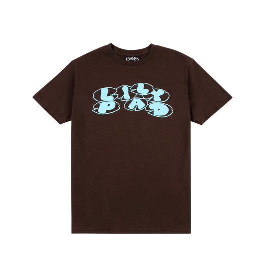 LILYPAD MAGAZINE WORDMARK T-SHIRT - BROWN