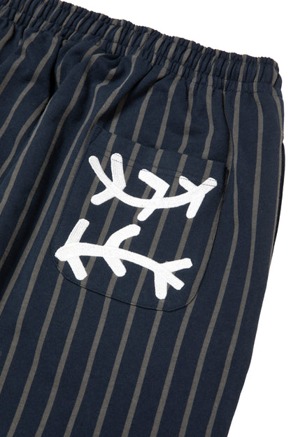 ARCH LOGO STRIPED SWEATPANTS - NAVY