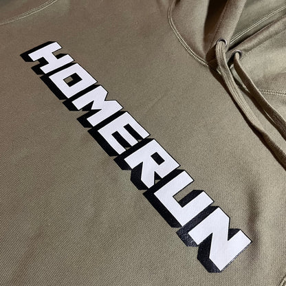 BLOCK LETTER HOODIE - OLIVE GREEN