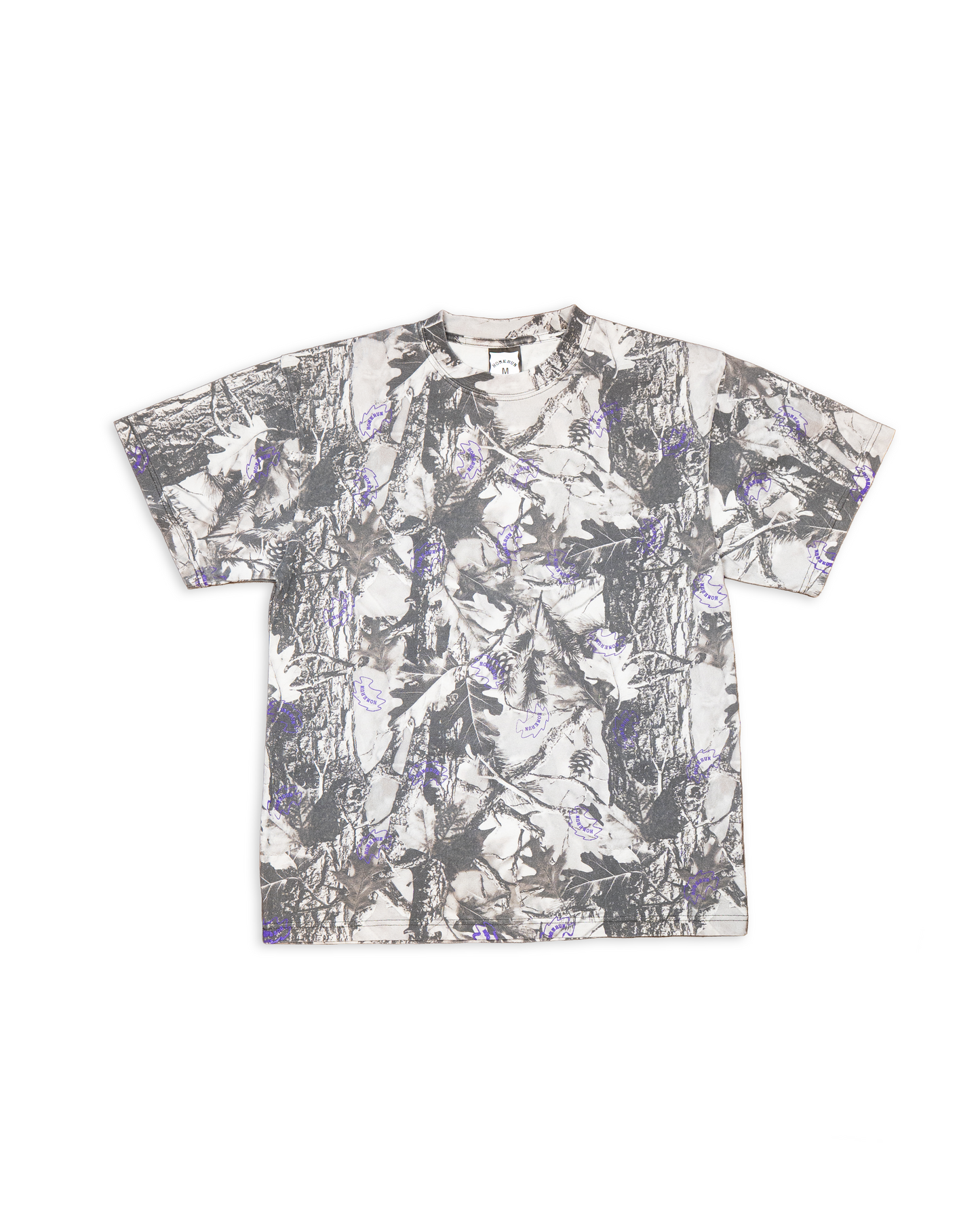 Reversible Two Sided T - Vintage Grey Wood Camo and Purple