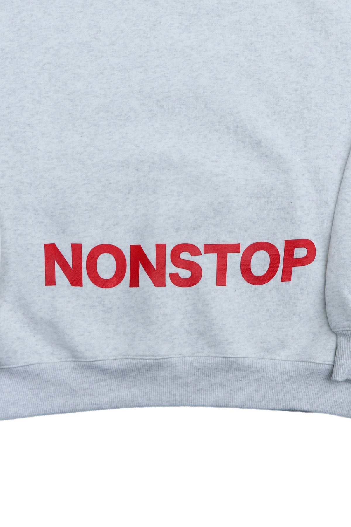 Homerun NONSTOP Boxy Fleece Hoodie - Gray with Red Arch