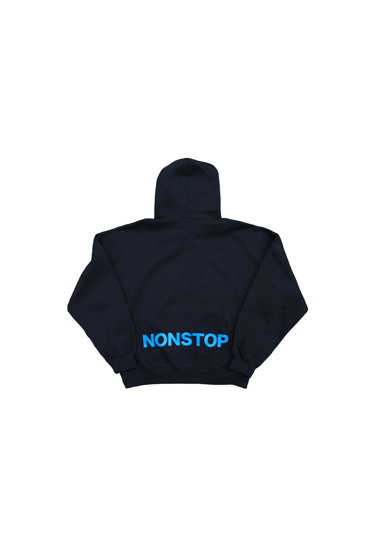 Homerun NONSTOP Boxy Fleece Hoodie - Black with Blue