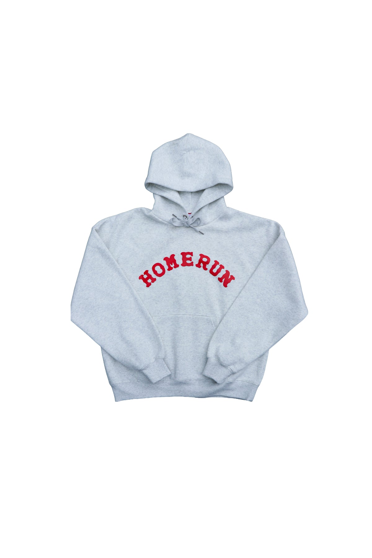 Homerun NONSTOP Boxy Fleece Hoodie - Gray with Red Arch