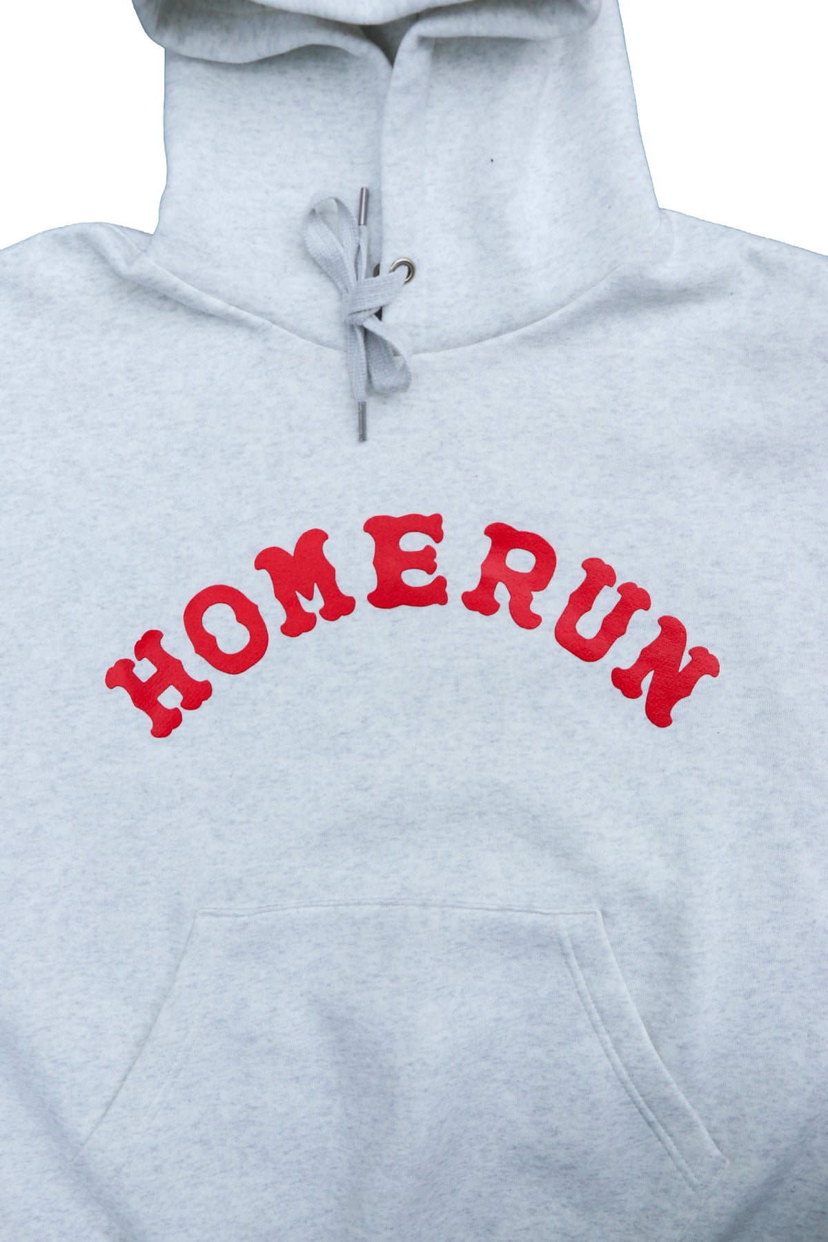 Homerun NONSTOP Boxy Fleece Hoodie - Gray with Red Arch