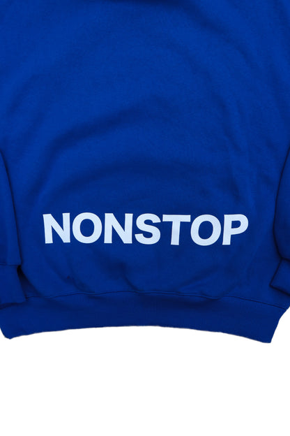 Homerun NONSTOP Boxy Fleece Hoodie - Royal with White