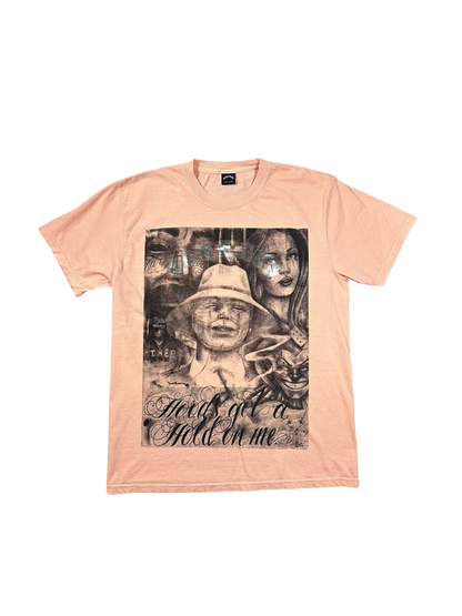 SATAN “HOODS GOT A HOLD ON ME” SHIRT - PINK