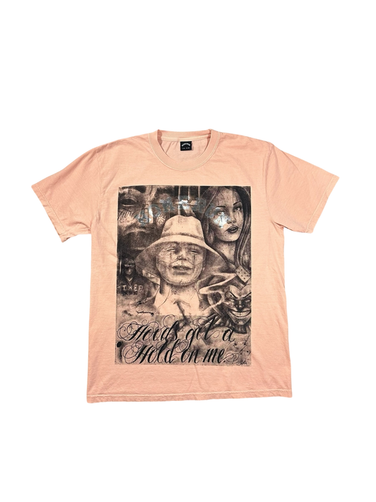 SATAN “HOODS GOT A HOLD ON ME” SHIRT - PINK