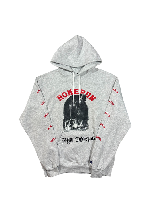 SATAN FALLEN SOLDIERS HOODIE - GREY/RED