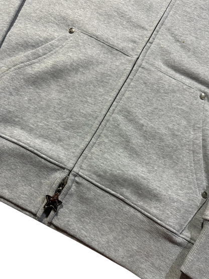 HOMERUN X STAR TEAM FULL ZIP HOODIE - GREY