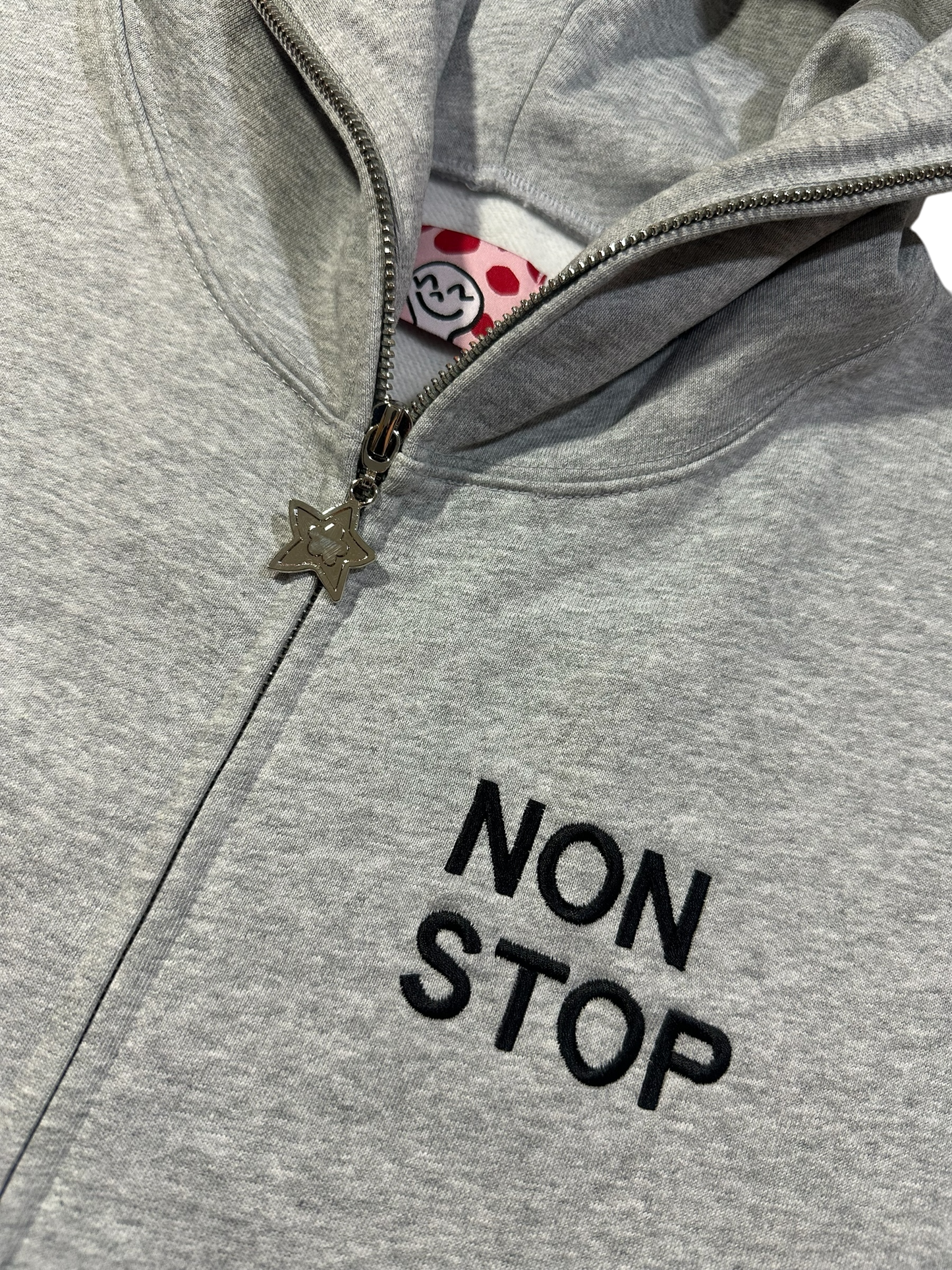 HOMERUN X STAR TEAM FULL ZIP HOODIE - GREY