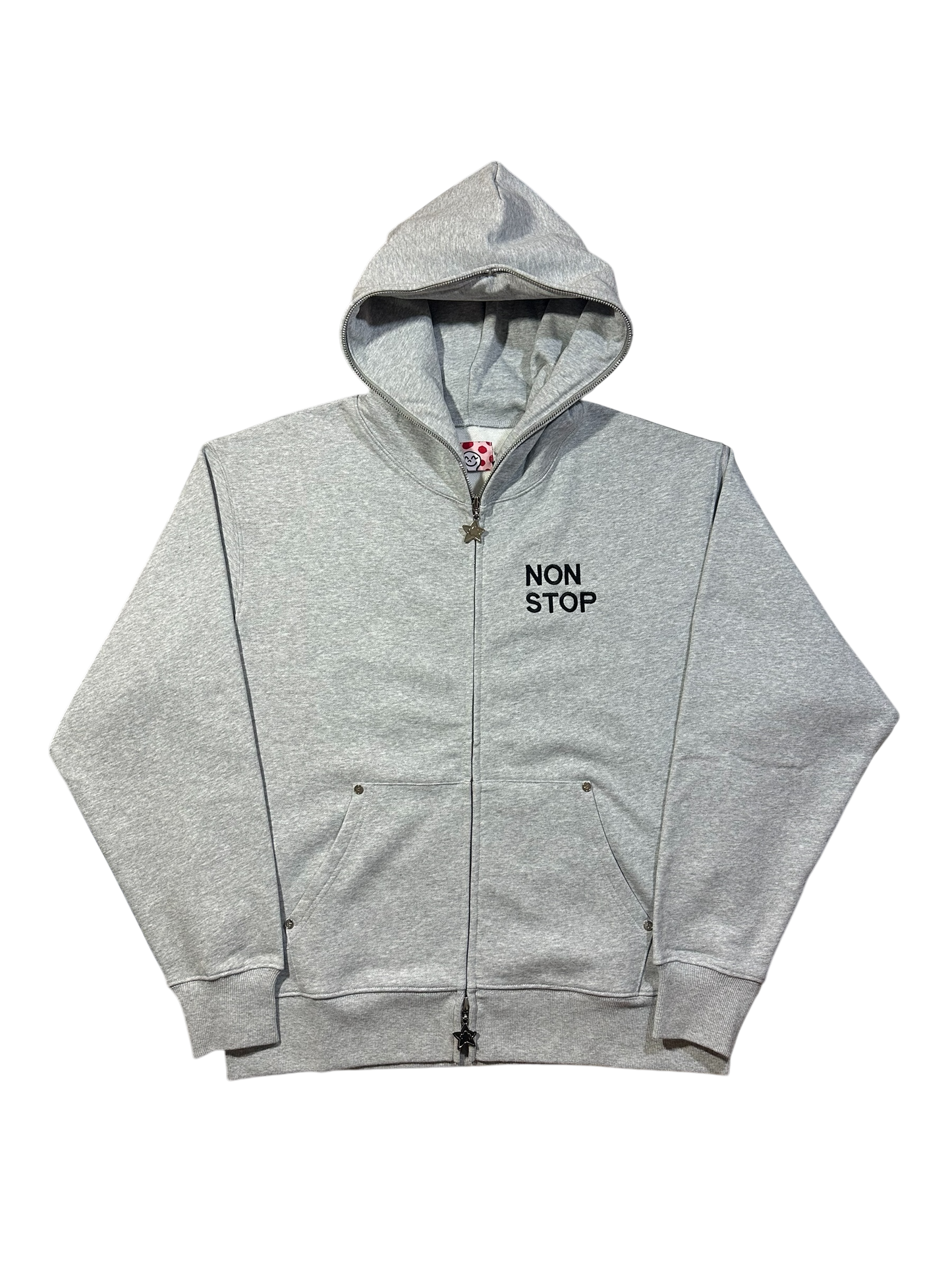 HOMERUN X STAR TEAM FULL ZIP HOODIE - GREY