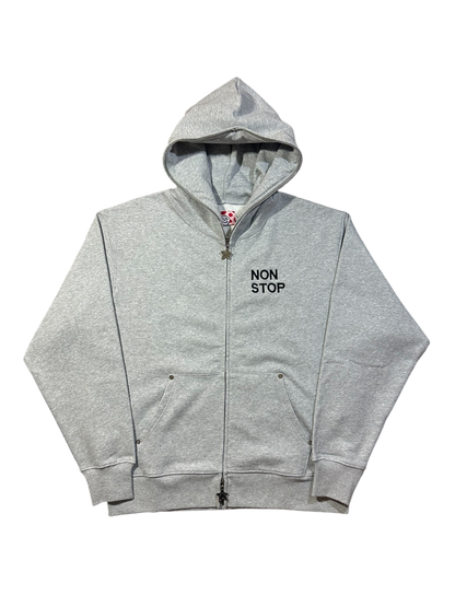 HOMERUN X STAR TEAM FULL ZIP HOODIE - GREY