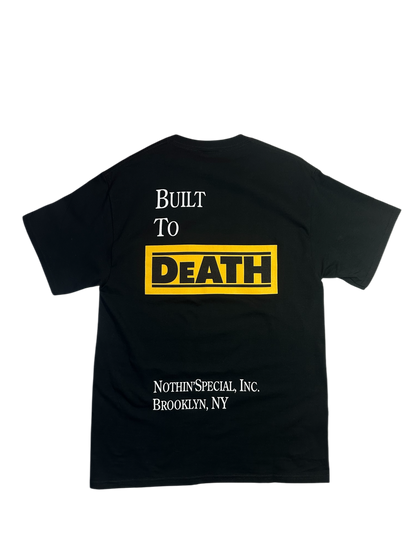 NOTHIN SPECIAL BUILT TO DEATH POCKET SHIRT - BLACK