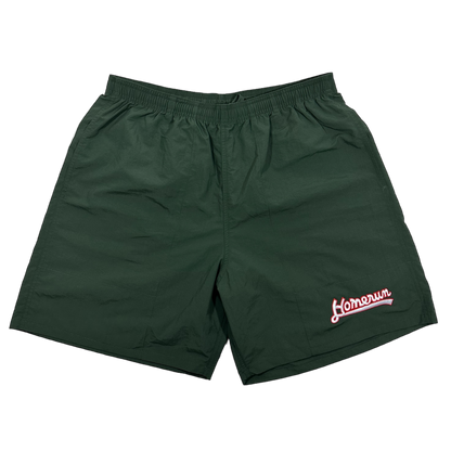 CURSIVE LOGO SHORTS - DARK GREEN