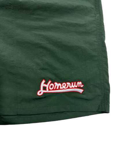 CURSIVE LOGO SHORTS - DARK GREEN