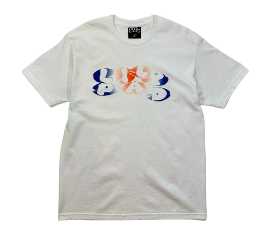 LILYPAD FADE LOGO SHIRT - WHITE