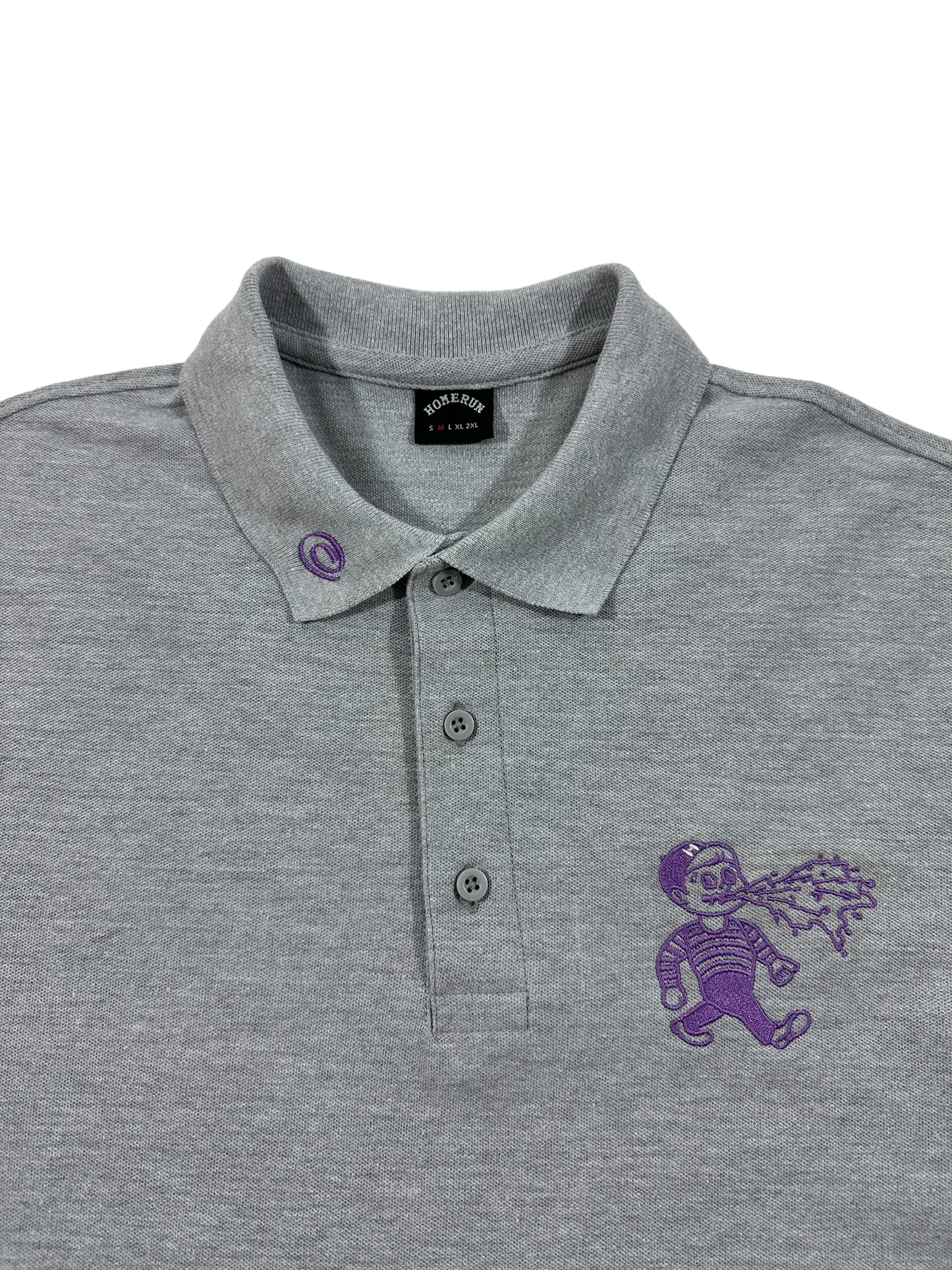 THROW UP BOY POLO - GREY