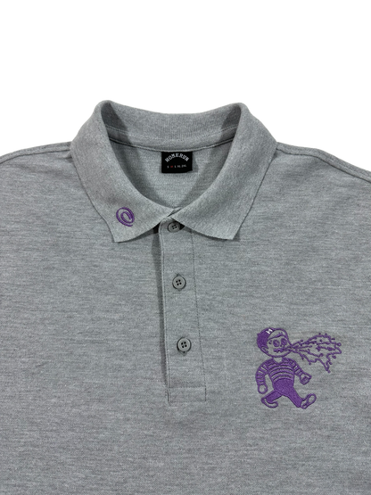 THROW UP BOY POLO - GREY