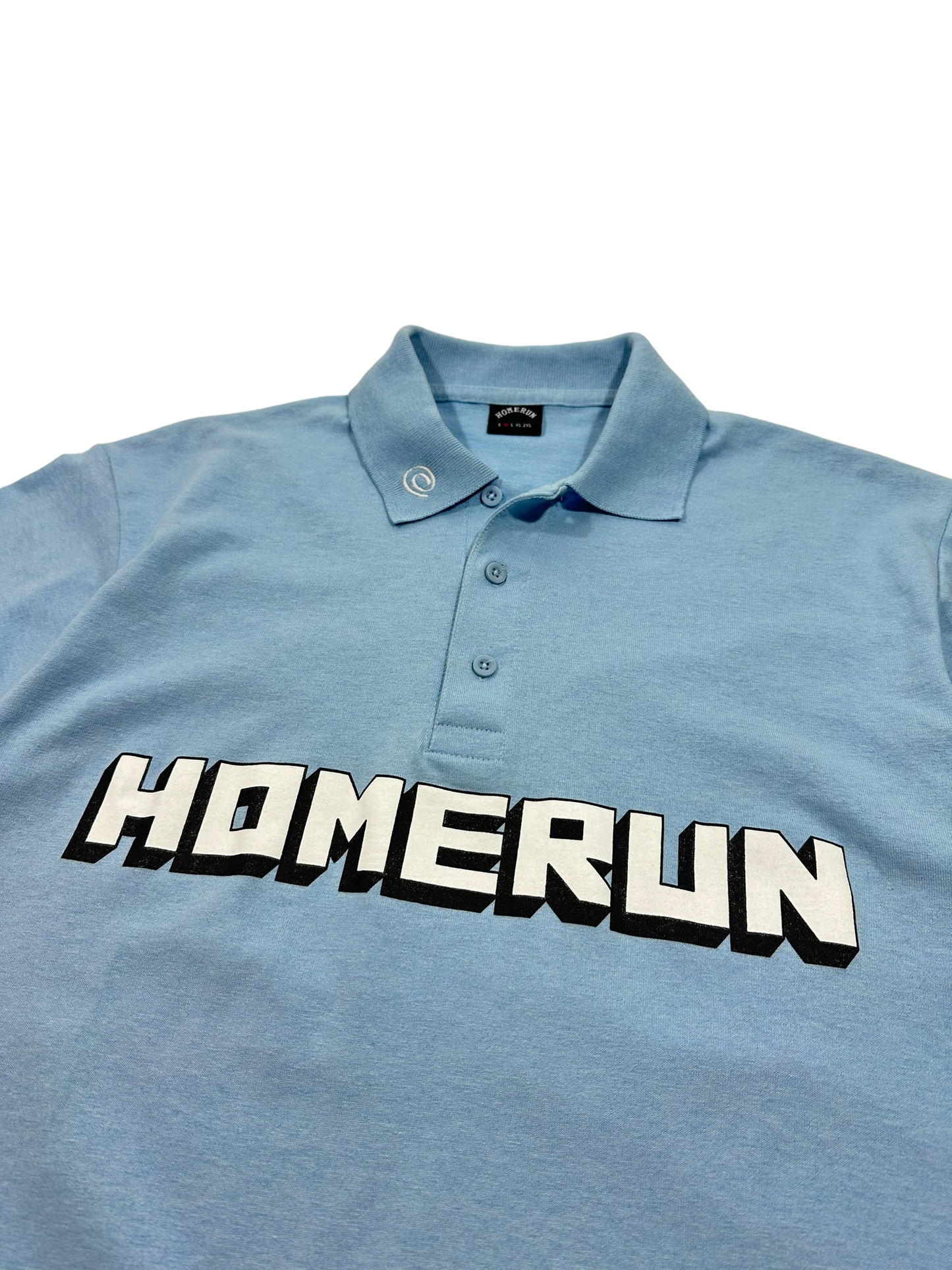 BLOCK LETTER POLO - LIGHT BLUE