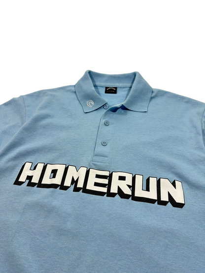 BLOCK LETTER POLO - LIGHT BLUE