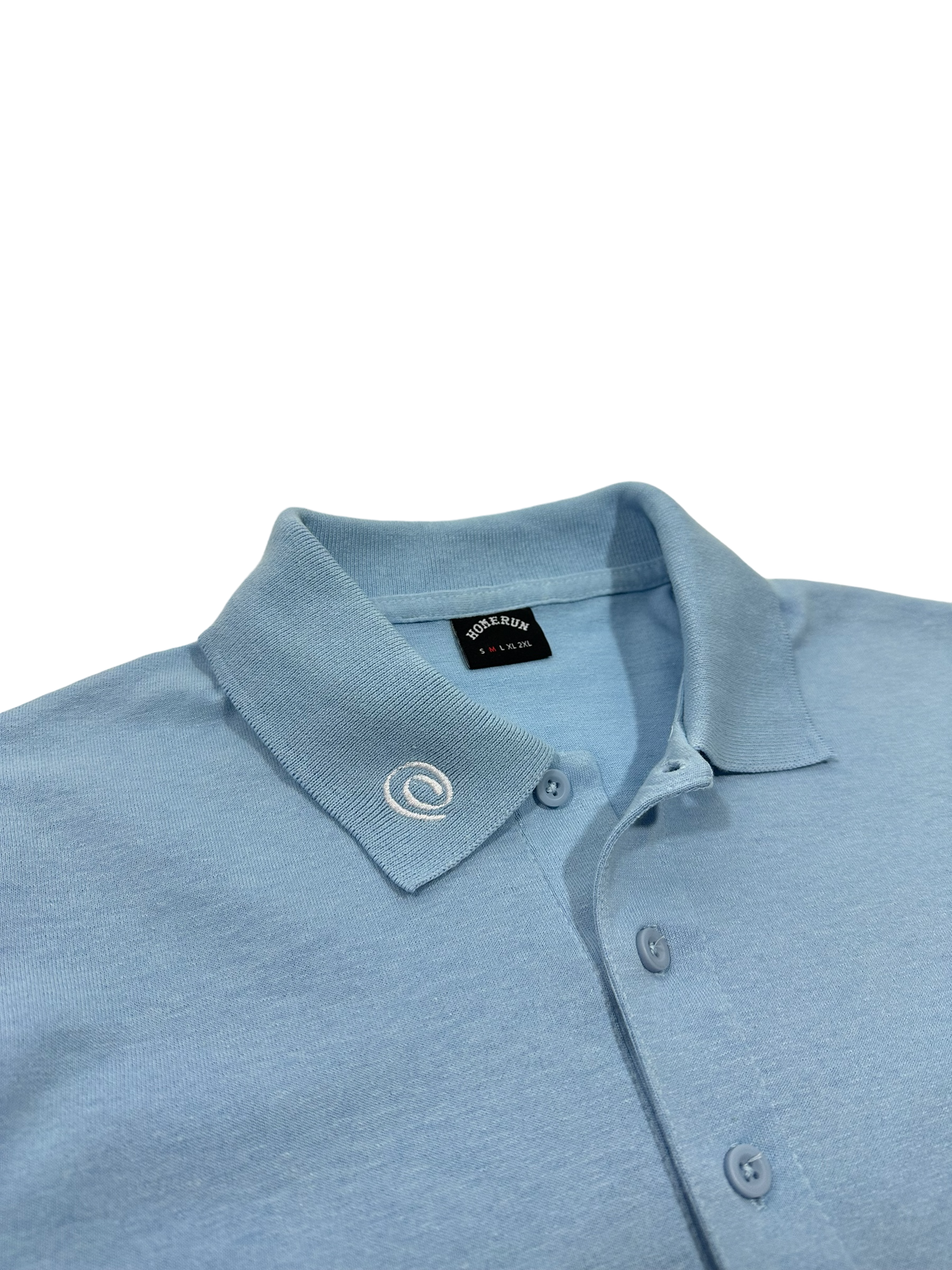 BLOCK LETTER POLO - LIGHT BLUE