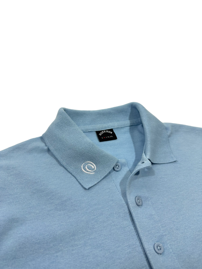 BLOCK LETTER POLO - LIGHT BLUE