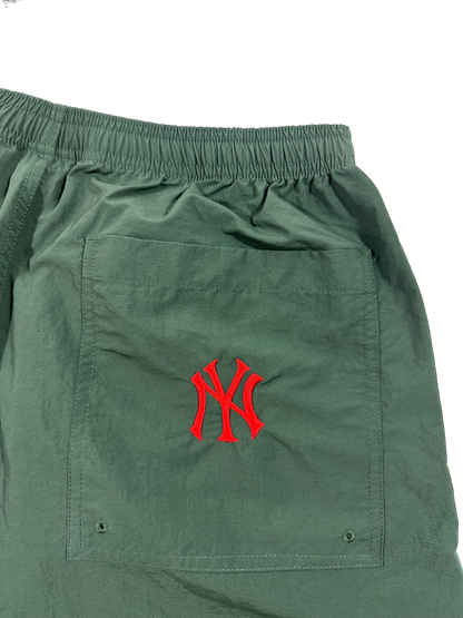 CURSIVE LOGO SHORTS - DARK GREEN