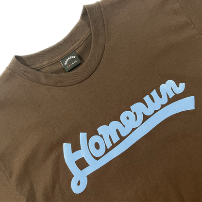 CURSIVE LOGO SHIRT - BROWN