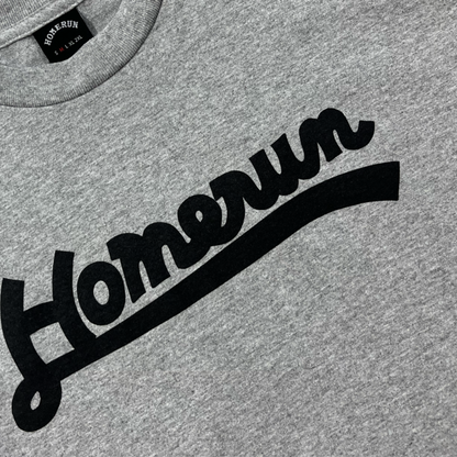 CURSIVE LOGO SHIRT - HEATHER GREY