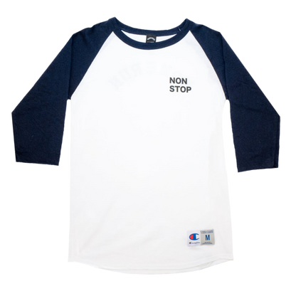 NON STOP RAGLAN SHIRT - NAVY AND WHITE