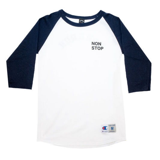 NON STOP RAGLAN SHIRT - NAVY AND WHITE