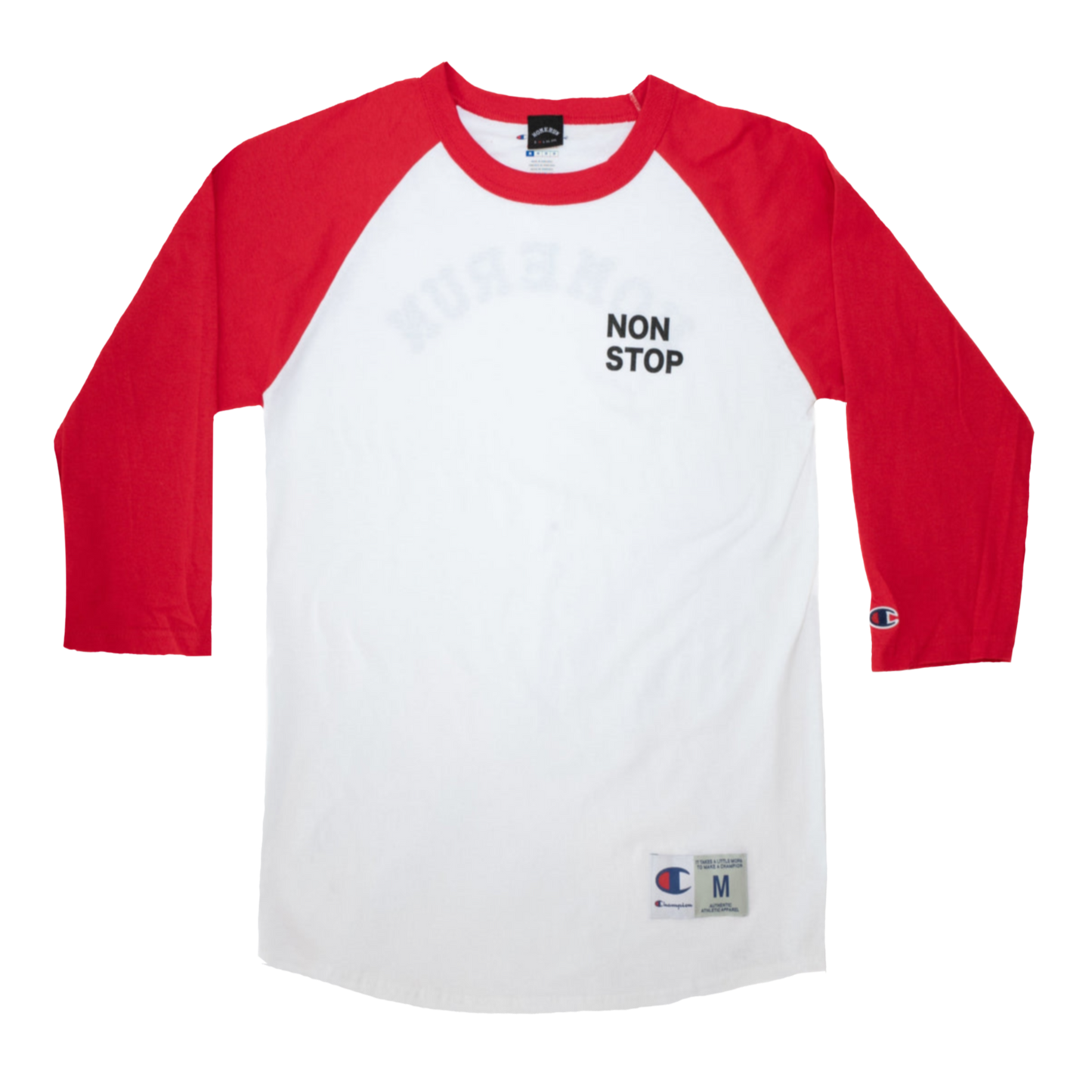 NON STOP RAGLAN SHIRT - RED AND WHITE