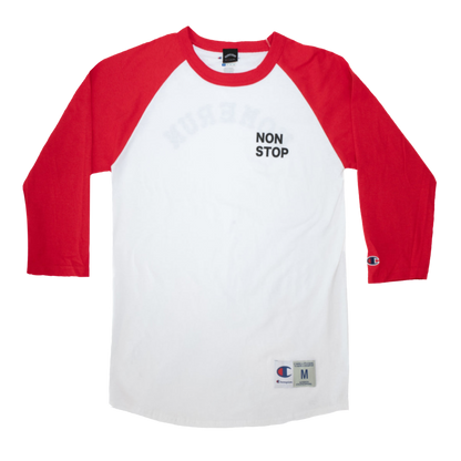 NON STOP RAGLAN SHIRT - RED AND WHITE