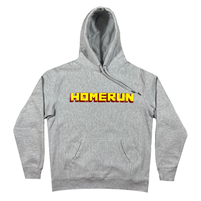 BLOCK LETTER HOODIE - GREY