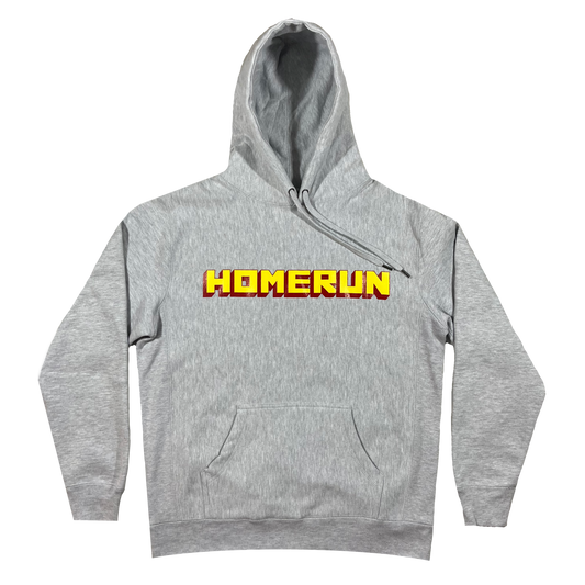 BLOCK LETTER HOODIE - GREY