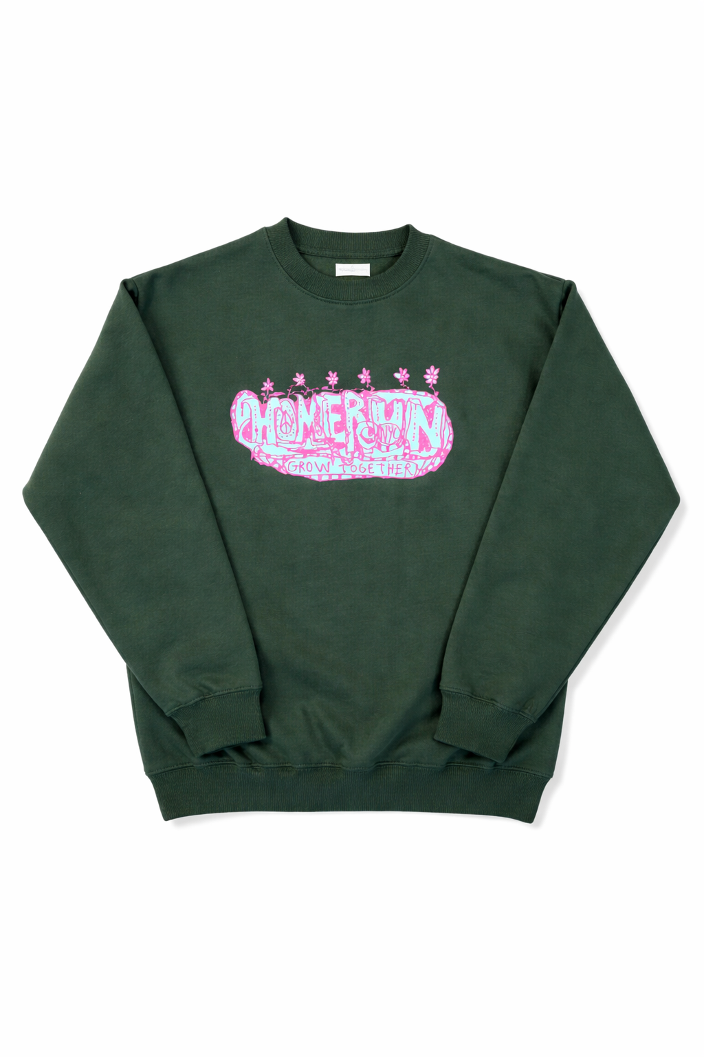 CANCER CARL GROW TOGETHER CREW NECK- GREEN